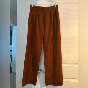 Forever 21 Brown Wide-Leg Trousers